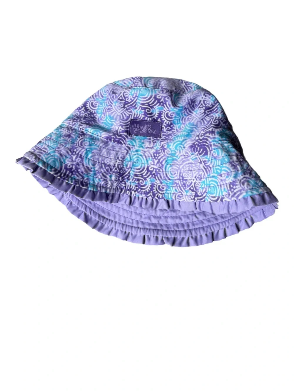 Skin Purple & Teal Swirl Bucket Hat girls reversible